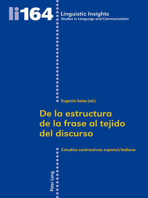cover image of De la estructura de la frase al tejido del discurso